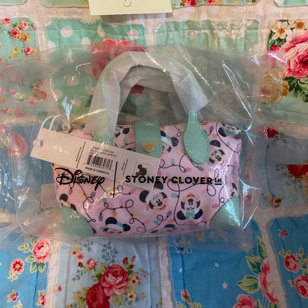 Stoney Clover Lane Disney Mickey Celebrate the Season Christmas Pouchette